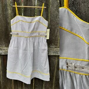 NWT Vintage Y2K Maggy London Stripped Baby Doll Dress